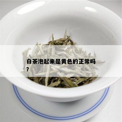 白茶泡起来是黄色的正常吗？