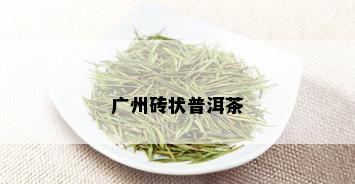 广州砖状普洱茶