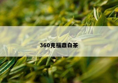 360克福鼎白茶