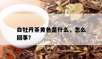 白牡丹茶黄色是什么，怎么回事？