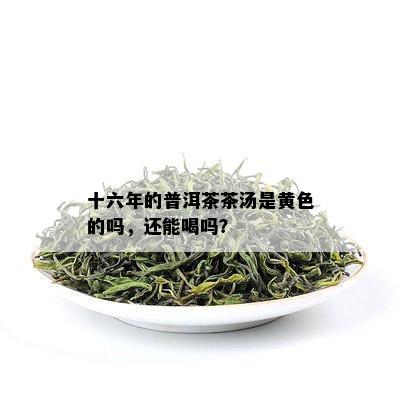 十六年的普洱茶茶汤是黄色的吗，还能喝吗？