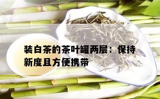 装白茶的茶叶罐两层：保持新度且方便携带