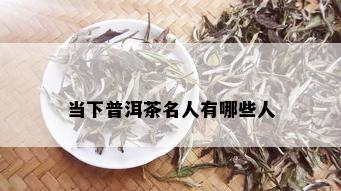 当下普洱茶名人有哪些人