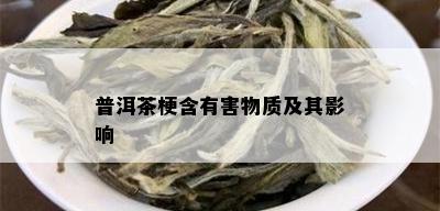 普洱茶梗含有害物质及其影响