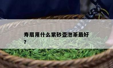 寿眉用什么紫砂壶泡茶更好？