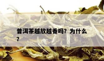 普洱茶越放越香吗？为什么？