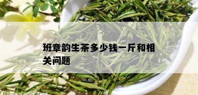 班章韵生茶多少钱一斤和相关问题