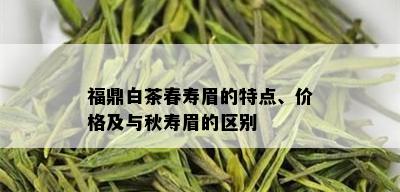 福鼎白茶春寿眉的特点、价格及与秋寿眉的区别