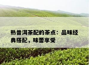 熟普洱茶配的茶点：品味经典搭配，味蕾享受