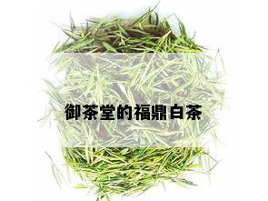 御茶堂的福鼎白茶