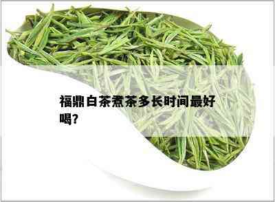 福鼎白茶煮茶多长时间更好喝？