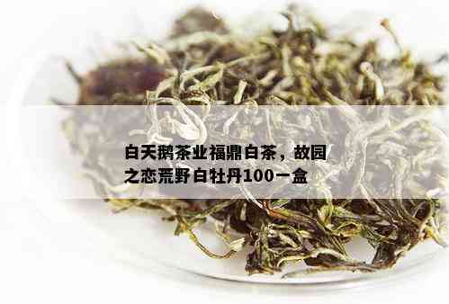 白天鹅茶业福鼎白茶，故园之恋荒野白牡丹100一盒