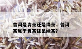 普洱是青茶还是绿茶，普洱茶属于青茶还是绿茶？