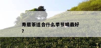 寿眉茶适合什么季节喝更好？