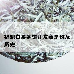 福鼎白茶茶饼开发商是谁及历史