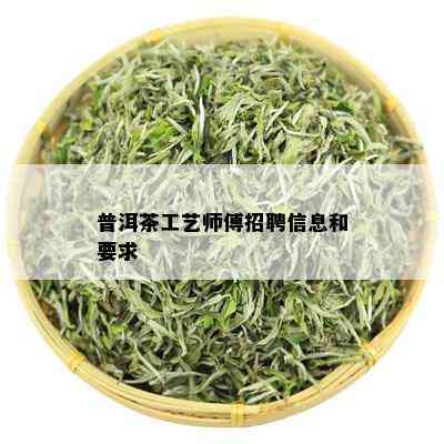 普洱茶工艺师傅招聘信息和要求