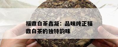 福鼎白茶鑫凝：品味纯正福鼎白茶的独特韵味