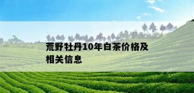 荒野牡丹10年白茶价格及相关信息