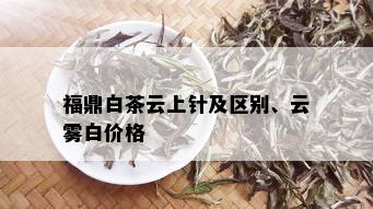 福鼎白茶云上针及区别、云雾白价格