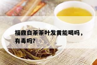 福鼎白茶茶叶发黄能喝吗，有吗？