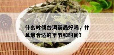 什么时候普洱茶更好喝，并且最合适的季节和时间？