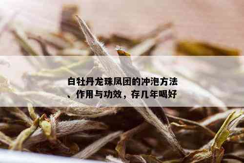 白牡丹龙珠凤团的冲泡方法、作用与功效，存几年喝好