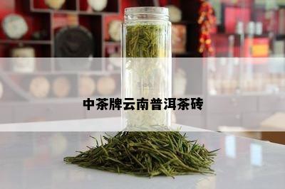 中茶牌云南普洱茶砖