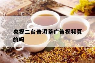 央视二台普洱茶广告视频真的吗