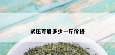 紧压寿眉多少一斤价格