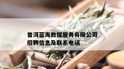 普洱蓝海数据服务有限公司招聘信息及联系电话