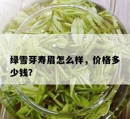 绿雪芽寿眉怎么样，价格多少钱？