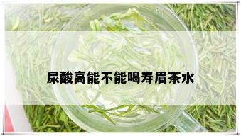 尿酸高能不能喝寿眉茶水