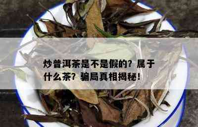 炒普洱茶是不是假的？属于什么茶？骗局真相揭秘！