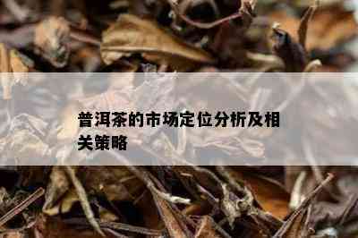 普洱茶的市场定位分析及相关策略