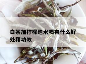 白茶加柠檬泡水喝有什么好处和功效