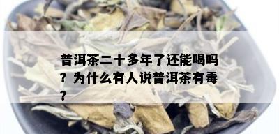 普洱茶二十多年了还能喝吗？为什么有人说普洱茶有？