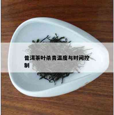 普洱茶叶杀青温度与时间控制