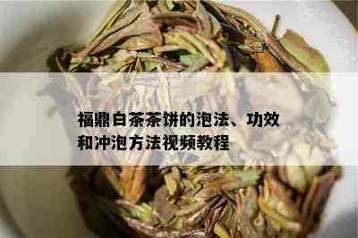 福鼎白茶茶饼的泡法、功效和冲泡方法视频教程