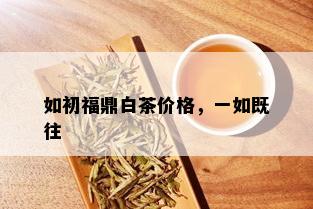 如初福鼎白茶价格，一如既往