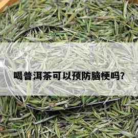 喝普洱茶可以预防脑梗吗？