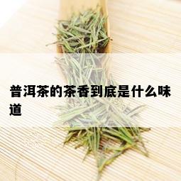 普洱茶的茶香到底是什么味道