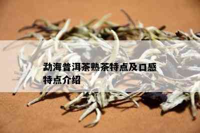 勐海普洱茶熟茶特点及口感特点介绍