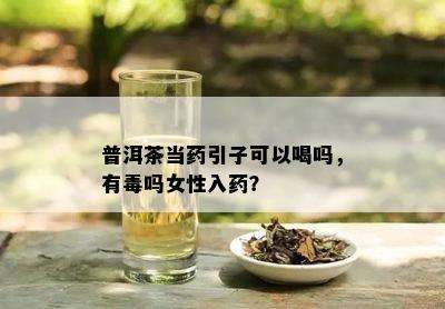 普洱茶当药引子可以喝吗，有吗女性入药？