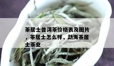 茶居士普洱茶价格表及图片，茶居士怎么样，勐海茶居士茶业