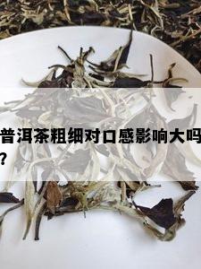 普洱茶粗细对口感影响大吗？