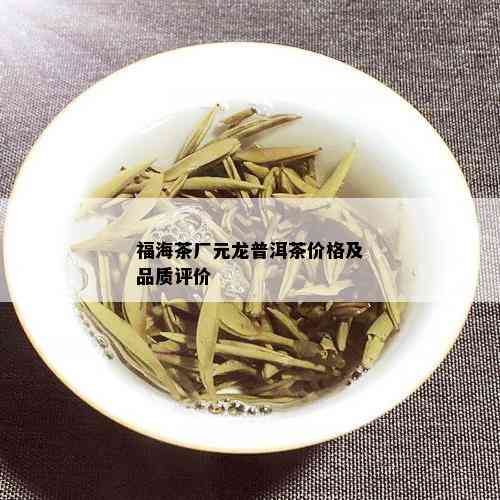 福海茶厂元龙普洱茶价格及品质评价