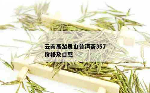 云南高黎贡山普洱茶357价格及口感