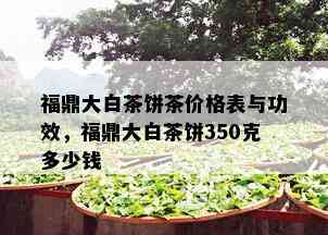 福鼎大白茶饼茶价格表与功效，福鼎大白茶饼350克多少钱