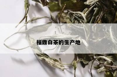 福鼎白茶的生产地