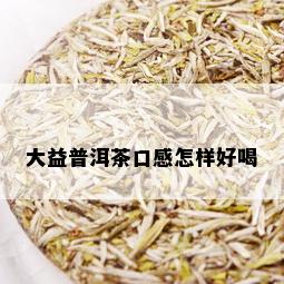 大益普洱茶口感怎样好喝